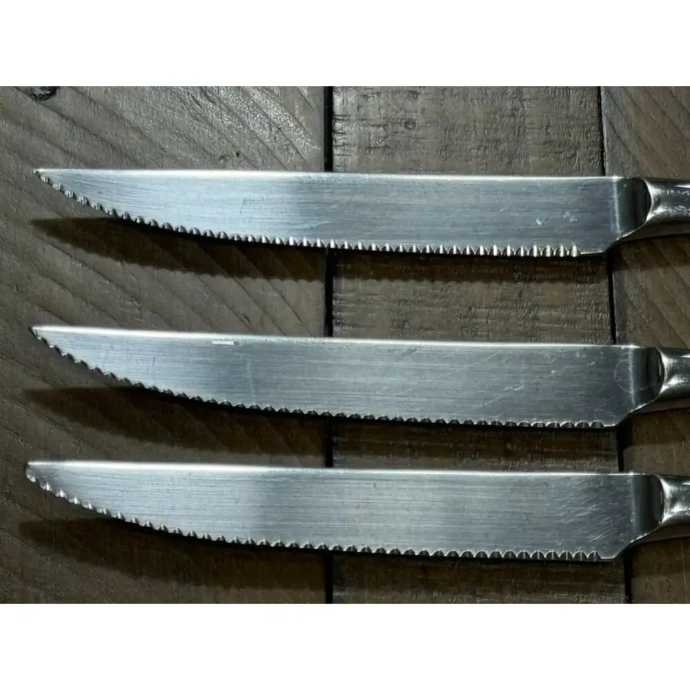 3 ROBERT WELCH Steak Knives - 18/10 SATIN - 9 1/4